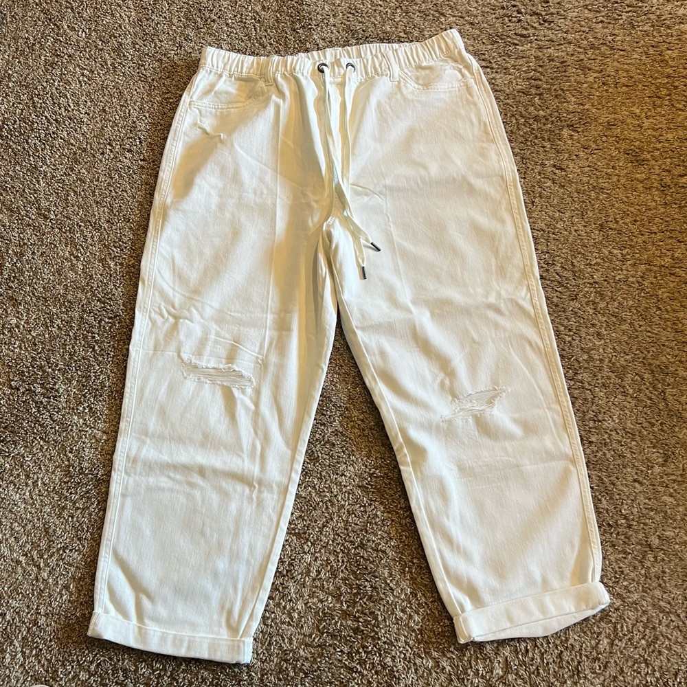 White Denim aerie crop pants. XL